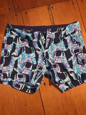 Lilly Pulitzer Callahan Stretch Shorts Alpaca My Bags Size 0
